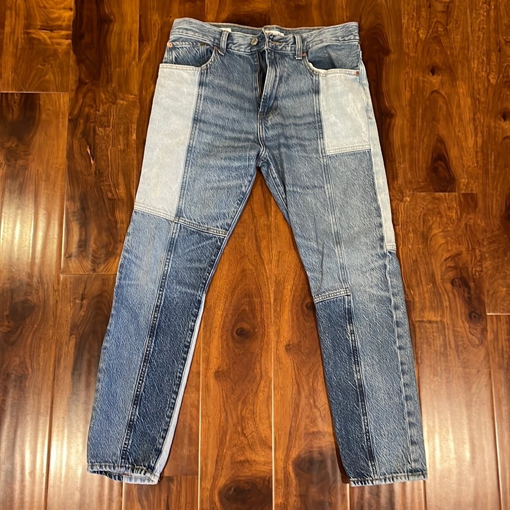 Multiple type of denim patchwork jeans - Pacsun